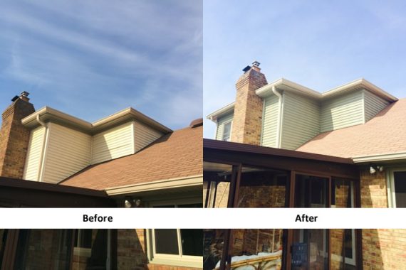 before and after siding